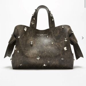 Acne Studios Studded Distressed Black Tote